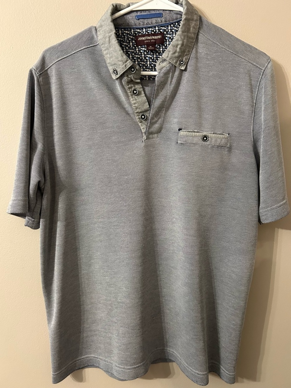 Johnston & Murphy Men's Button-Trim Polo